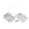 Obudowa hermetyczna ZP60.40.30JPH, 40 × 60 × 30 mm, ABS+PC, jasnoszara, z przezroczystym wieczkiem, Kradex