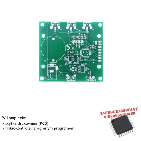 Estetyczny zegar, PCB i mikroprocesor do projektu AVT5735