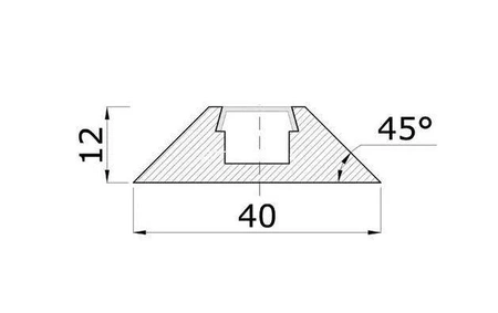 Profil STOS MDF, osłonka mleczna, 1m