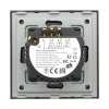 Włącznik podwójny dotykowy czarny TUYA WiFi i Bluetooth 1200W - szklany panel - podtynkowy - TAWOIA Smart Home