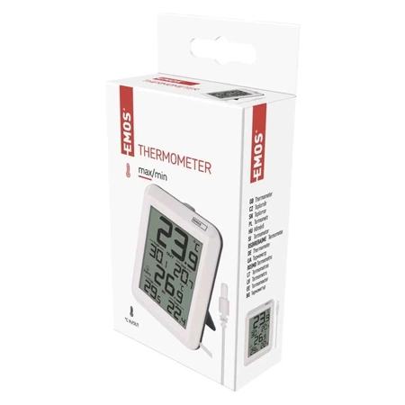 Termometr E0422 z sondą, -40 °C do +60 °C, biały