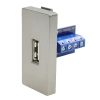 Ładowarka USB 2.4A, 1x USB grafitowy, moduł 1/2 do ramki Tawoia Glass