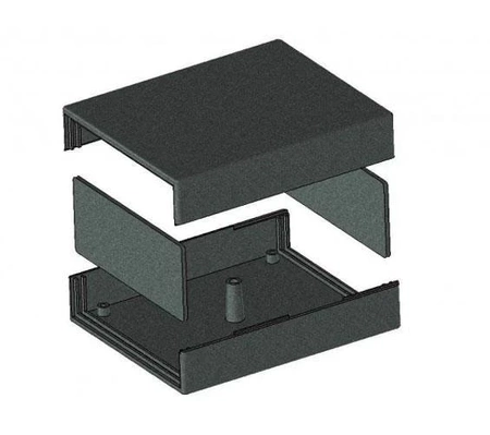 Obudowa uniwersalna z panelami bocznymi 90,0 mm × 110,0 mm × 49,0 mm z PS, kolor czarny Z5A KRADEX