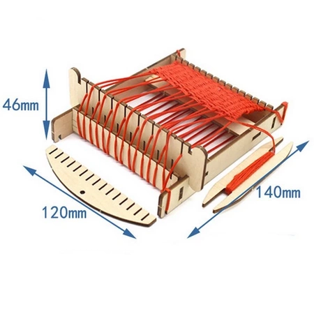 Krosno Tkackie z drewna - Zabawka Edukacyjna dla Rozwoju Umiejętności Dziecka