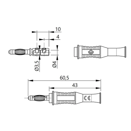Wtyk izolowany 4mm lamelkowy przykręcany, elastyczna osłona z odgiętką, zielony