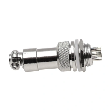 Gniazdo + wtyk C01/06 na panel 6 pin długość 43.6mm