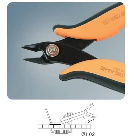 Profesjonalne cążki boczne do przewodów Cu 1.3mm, precyzyjne, 140mm, PIERGIACOMI