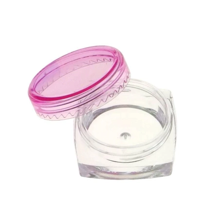 Pojemniczek kwadratowy 3ml - Pudełeczko plastikowe - organizer zakręcany