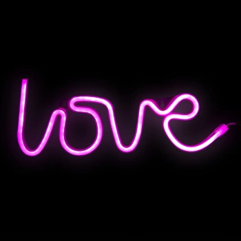 Neon LED "love", dekoracja LED 34x12,5cm zasilanie z baterii lub USB
