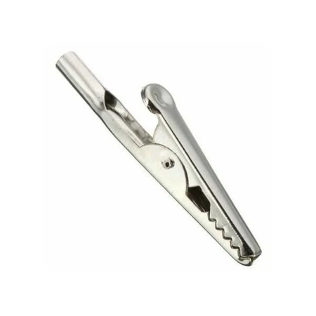 Krokodylek laboratoryjny 51mm - zacisk nieizolowany - 10 sztuk