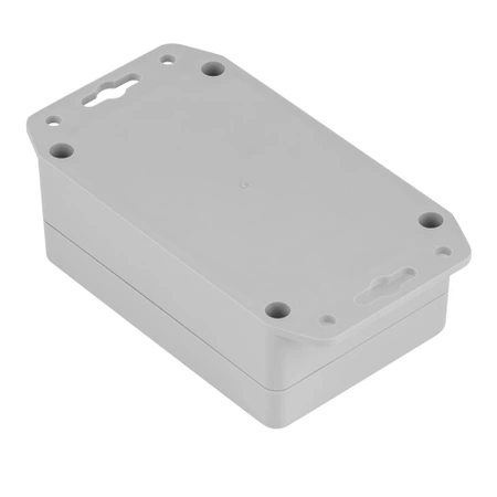 Obudowa 70x105, h=40mm, jasnoszara z uszczelką, z tulejkami mosiężnymi, z mocowaniem, Z128