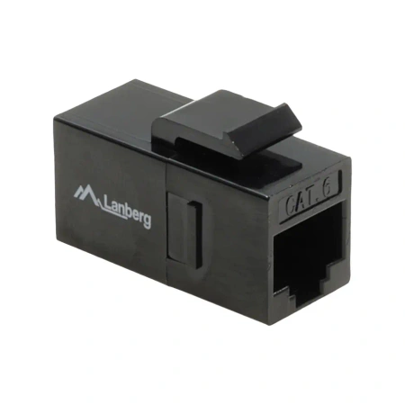 Łącznik RJ45 gniazdo-gniazdo kat. 6, keystone, obsługa PoE, Lanberg
