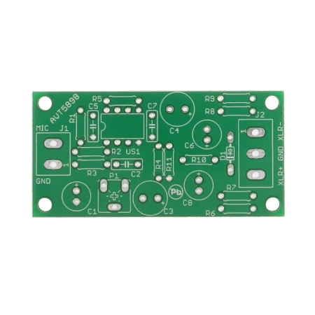 Przedwzmacniacz mikrofonowy mono z zasilaniem Phantom 48V - PCB do projektu AVT 5898