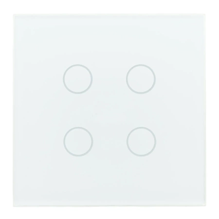 Włącznik dotykowy szklany poczwórny 600W - sterowanie ZigBee - biały - Tawoia Smart Home