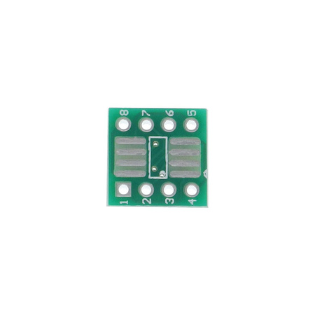 Adapter płytkowy SOP8 / SO8 / SSOP8 / TSOP8 / MSOP8 / SOIC8 na DIP do prototypowania układów SMD, PU28