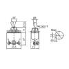 Przełącznik dźwigniowy ON-OFF-(ON) KN3B-113 3-poz. pojedynczy SPDT 3P