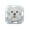Gniazdo elektryczne ceramiczne kwadratowe bez ramki, montaż podtynkowy, kolor biały Ceramic Loft
