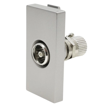 Moduł 1/2 - gniazdo antenowe TV - szary - kompatybilny z ramkami Tawoia Glass