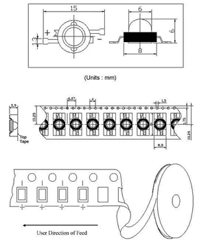 Dioda LED SMD 0.5W biała 25lm