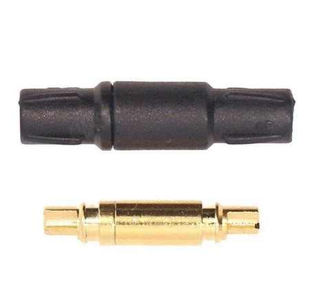 Wtyki GOLD 3.5mm - AMASS z osłonką - para - konektory Gold - czarny