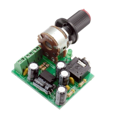 Prosty wzmacniacz słuchawkowy z układem TDA2822 - zlutowany KIT AVT 1782