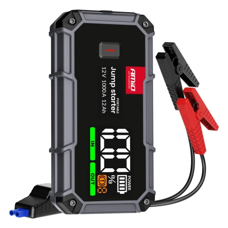 Jump Starter PRO 12V 12AH 1000A 3w1 Starter/Latarka Led/Powerbank AMIO 04676