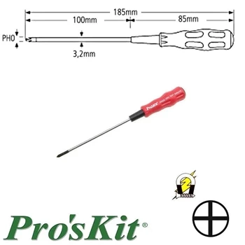 Wkrętak krzyżak PH0, seria Pro-Soft, 185mm, Proskit 89405B