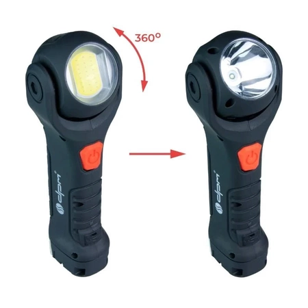 Lampa warsztatowa LED COB 130lm, obrotowa 360st, 1500mAh, SP0218