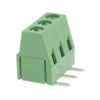 Złącze śrubowe do druku, 3 pola, raster 5mm, wysokość 10,2mm, wyprowadzenia kątowe, 300V / 10A, Degson DG128R