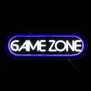 Neon LED "game zone", dekoracja LED 42,5x13,7cm zasilanie z baterii lub USB