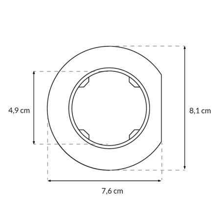 Ramka modułowa końcowa czarna Retro Vintage Loft