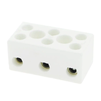 Kostka elektryczna ceramiczna 3-polowa 250 V~ 10 A do łączenia przewodów, KOSTKA21