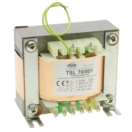 Transformator sieciowy lampowy TSL 70/001, 250 V + 6,3 V, Indel