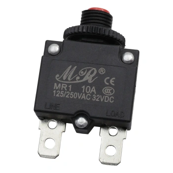 Wyłącznik nadprądowy bimetaliczny MR1 10 A 250 V AC, 1 tor, panelowy
