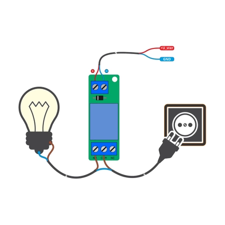Moduł wykonawczy z przekaźnikiem 5V, AVTMOD19_5V