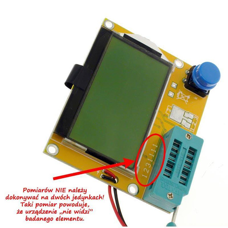 Miernik LCR-T4 FNIRSI - tester tranzystorów, rezystorów, cewek, kondensatorów, diod i innych