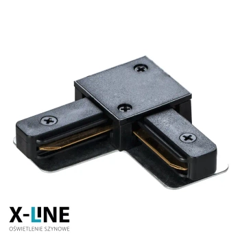 Złączka typu L do szyny, czarna