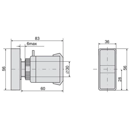 Przełącznik tablicowy PPBB-30N monostabilny 10A/600V