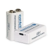 Akumulator Li-ion 6F22 / 9 V 550 mAh z gniazdem USB-C, everActive EVHR22-550