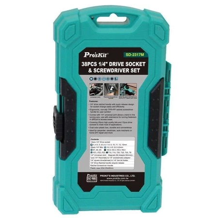 Zestaw bitów 38szt z grzechotką, Proskit SD-2317M