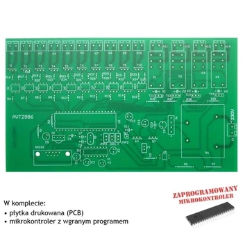 MaxSter sterownik oświetlenia 10-kanałowy - PCB i mikroprocesor do projektu AVT 2986