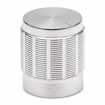 Gałka aluminiowa do potencjometru na oś 6mm - 15x17mm - srebrna - GSL15