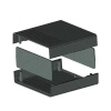 Obudowa uniwersalna Z1AW, 172 × 176 × 68 mm, PS, czarna, wentylowana, z panelami bocznymi, Kradex