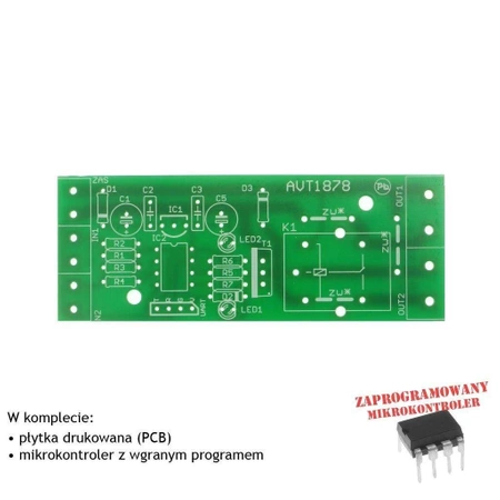 Prosty termostat cyfrowy, PCB i mikroprocesor do projektu AVT1878