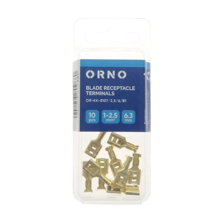 Konektor płaski żeński nieizolowany 6.3mm 2.5mm² - końcówka kablowa - blister 10szt