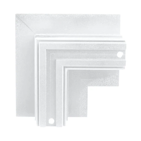 Łącznik kątowy do szyny magnetycznej poziomy podtynkowy biały M-LINE
