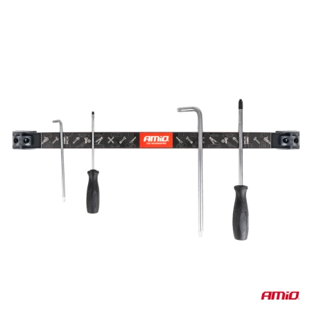 Zestaw 3 magnetycznych listew ściennych na narzędzia i akcesoria - 20 cm, 30,5 cm i 46 cm, AMIO-04263