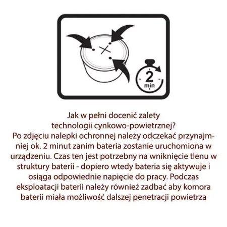 Baterie do aparatów słuchowych everActive ULTRASONIC typ 675 / PR44, 6 sztuk