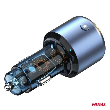 Transmiter FM + USB-A + USB-C, AMIO-04655