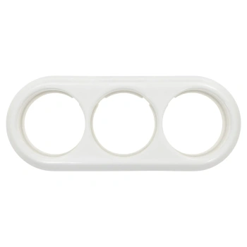 Ramka ceramiczna potrójna biała do włączników i gniazd natynkowych Ceramic Loft